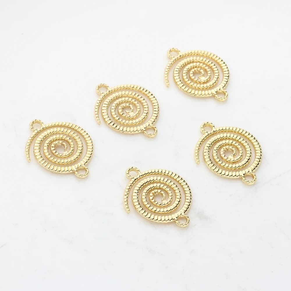 17mm 10 pcs/Lot Classic In Zinc Alloy Elica Connector Spiral Pendants With Pendants For FAI Necklace Bracelet by TE Accessories