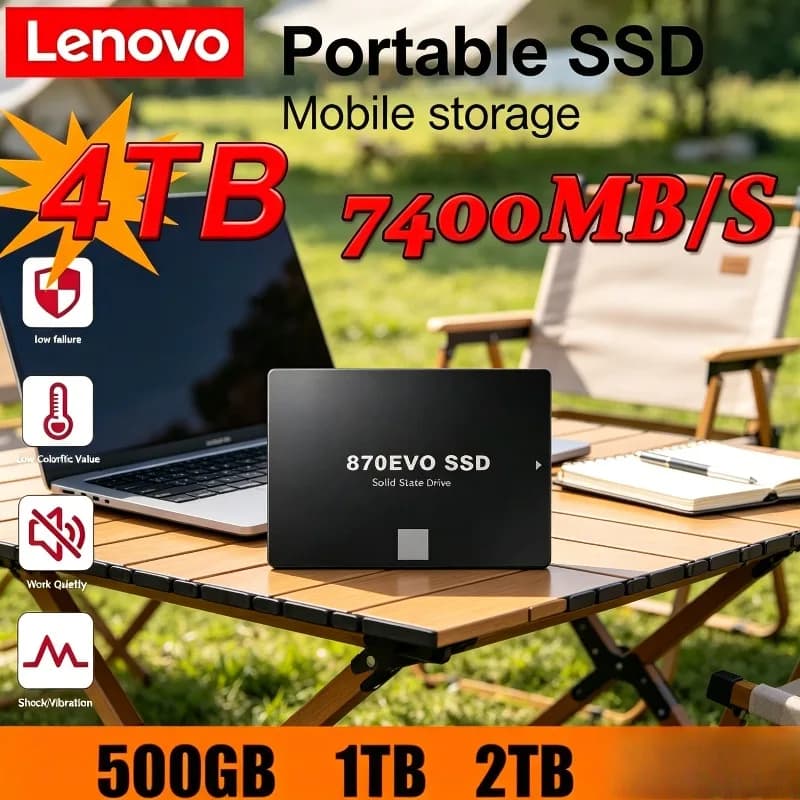 Lenovo 870 EVO Solid State Disk SSD For Laptop Microcomputer Desktop Internal HDD Hard Drive Sata3 2.5 Inch 1TB 2TB 4TB