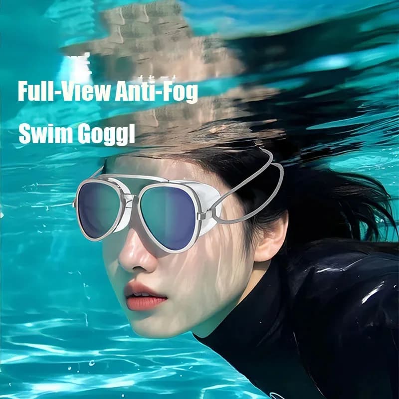 Smart Adjustable Swim Glasses HD Swimwear Anti-snatching Protective Glasses for Full View for Men Woman