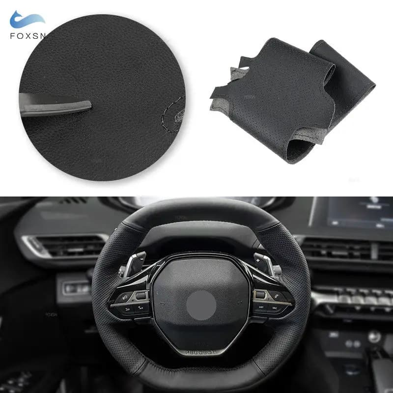 Wheels for Peugeot 3008 4008 2017 2018 508 2019 Car Wheel Black Perforated Microfiber Leather Cover