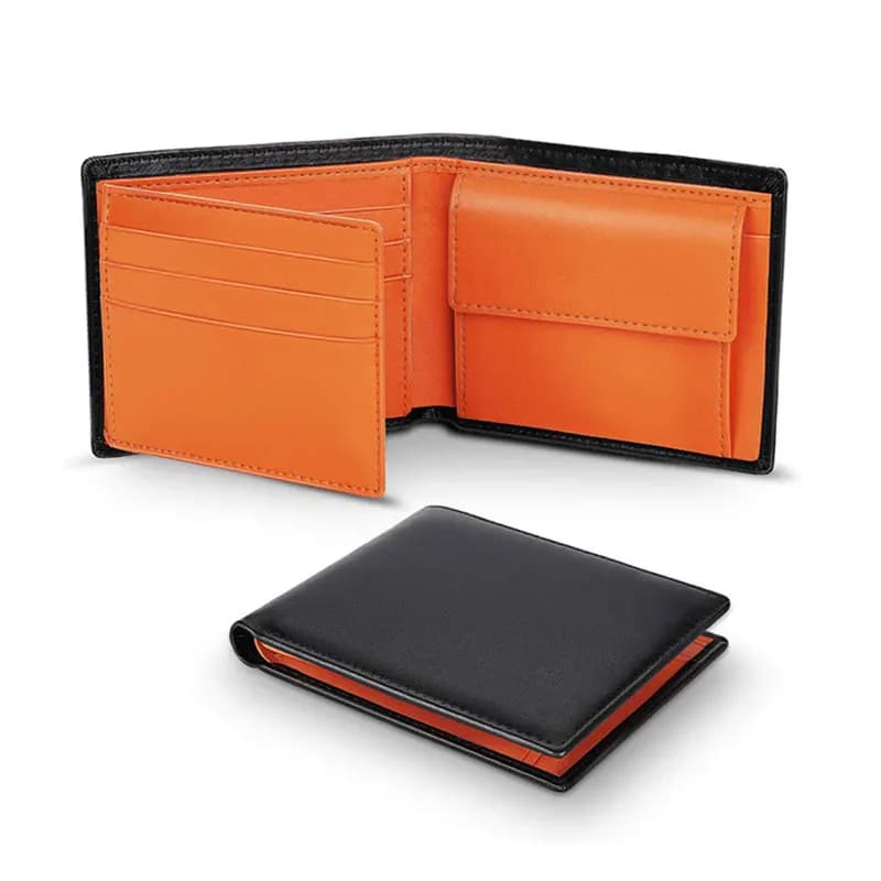 Men’s Short Wallet, Top Cowhide Wallet with More Bank Card Holders Rfid Blocking Leather Wallet for Men