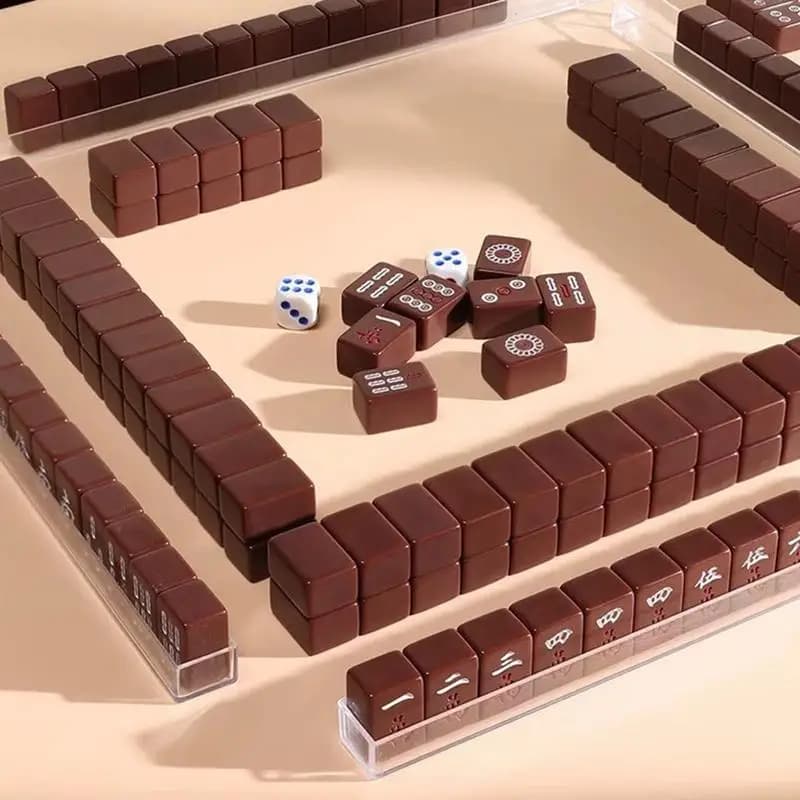 Mini Mahjong Set professionale cinese Mahjong portatile cinese tradizionale gioco da tavolo Multiplayer gioco di gioco per la festa di festa