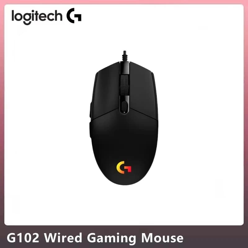 Mouse da Gaming Logitech G102 RGB USB Cablato 8000DPI con Effetto Ottico Arcobaleno per PC, Mac, Laptop e Periferiche Informatiche