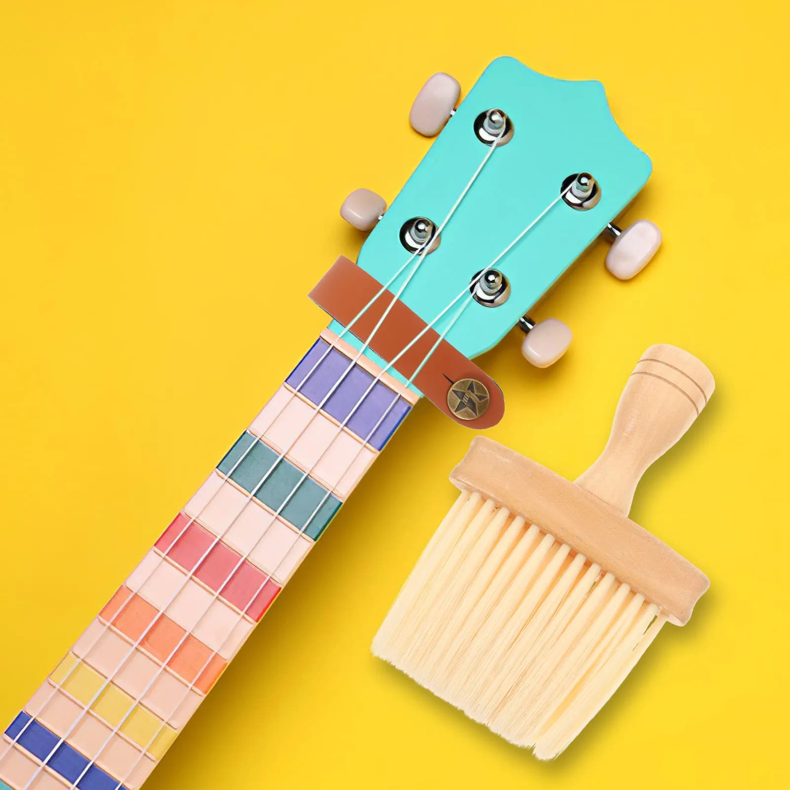 Set di 6 spazzole per la pulizia di chitarre e pianoforti, versatile con setole morbide, per rimuovere la polvere da strumenti come Ukulele, Violino, Flauto, Sassofono