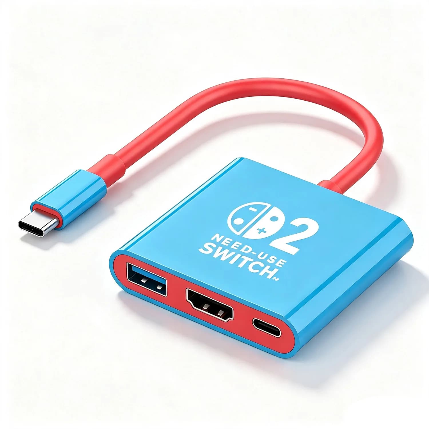 Docking station for Nintendo Switch Hub TYPE-C 2.4K 60Hz with HDMI and USB-C 3.0 PD100W charging for Switch 2/Switch/OLED