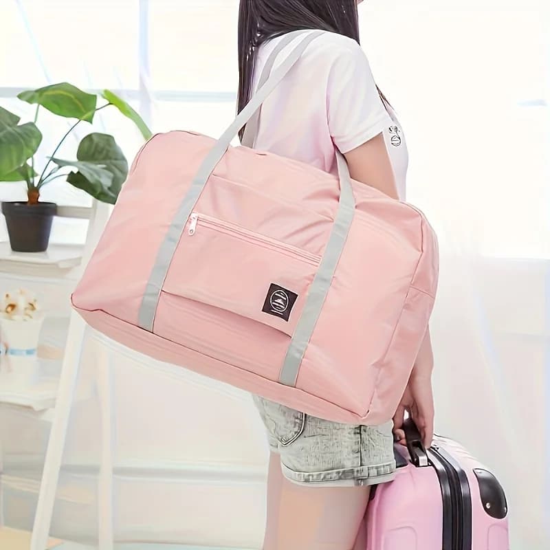 Foldable travel bag for transport bag for women and girls, lightweight, large capacity, for sports, weekend trip at night