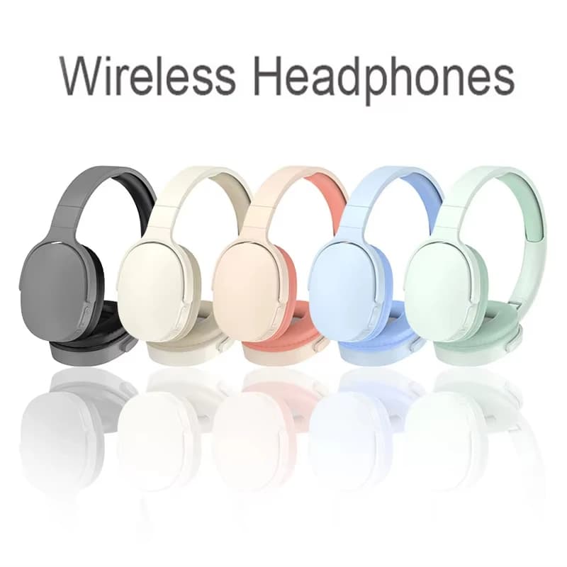Cuffie Wireless Bluetooth 5.3 Over-Ear di Tendenza per Samsung iPhone, Auricolari Stereo Hi-Fi da Gioco con Microfono