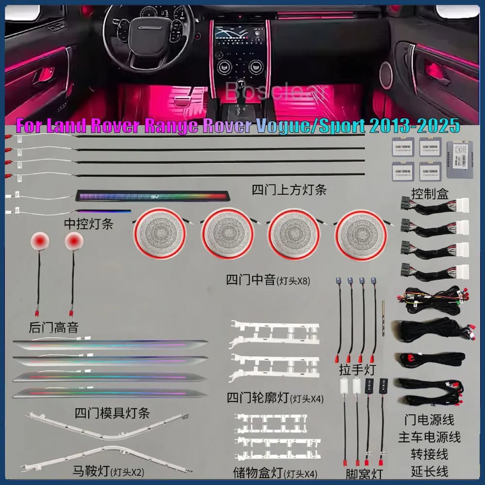 Luce Ambientale LED per Land Rover Range Rover Evoque 2015-2025, Illuminazione Interna Decorativa a Strisce LED