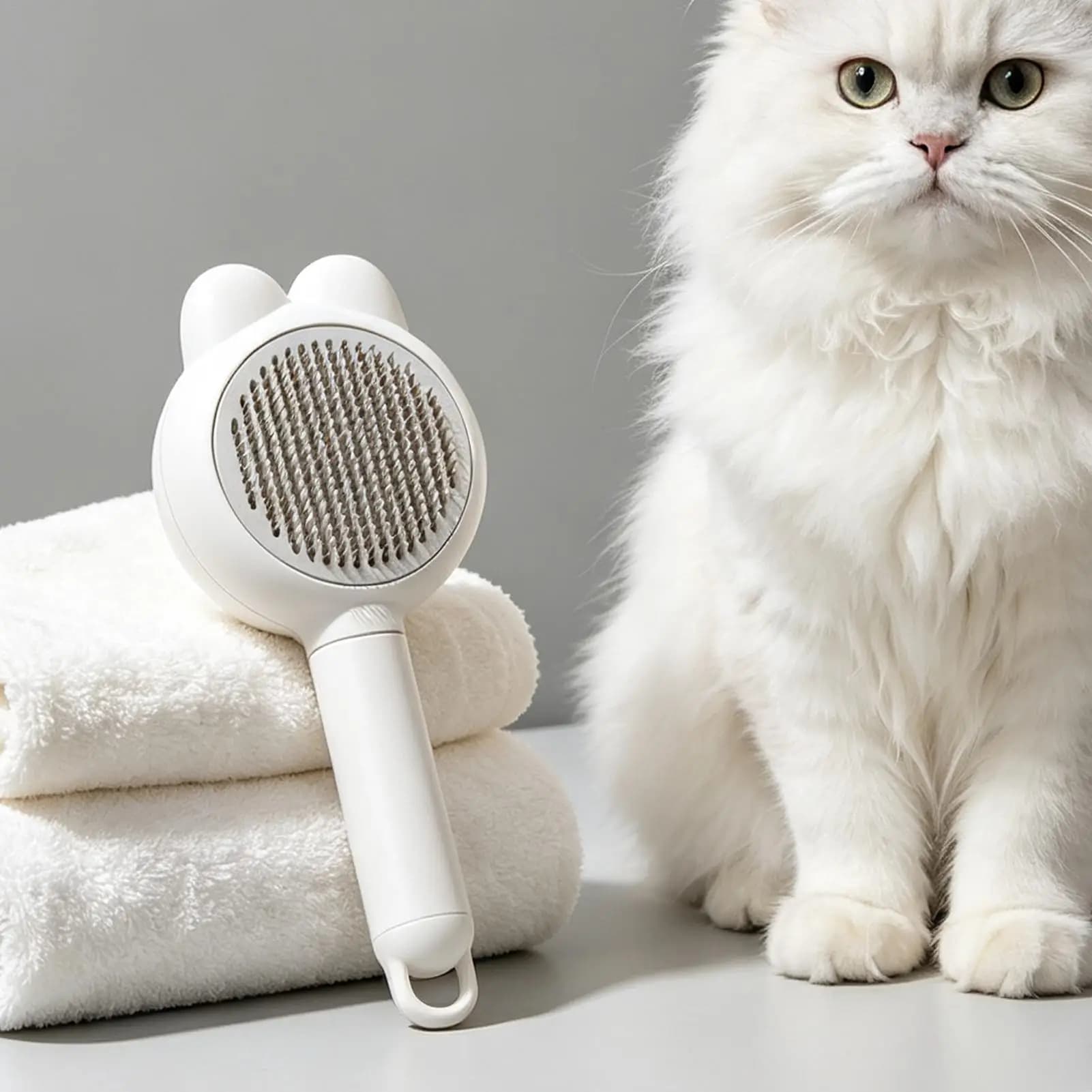 Self Cleaning Stainless Steel Teeth Pet Grooming Brush Deshedding Comb For Dog Cat Tangles Knot Removal Loose Undercoat Cleaning