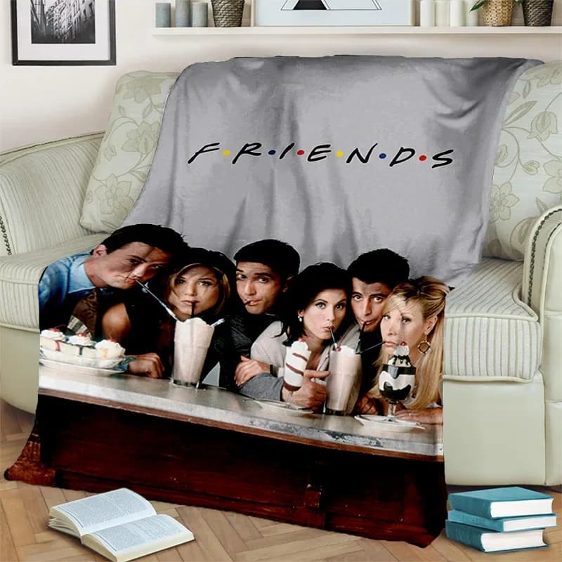 Coperta da tiro con stampa HD Classics TV Friends D, morbida e accogliente per la casa, camera da letto, divano, viaggio, picnic, ufficio, per bambini