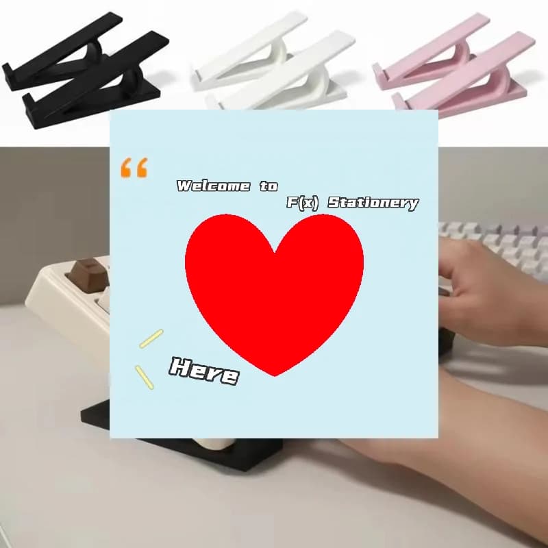 1Pair Portable Keyboard Elevated Stand Raised Keyboard Angle Plastic Computer Keyboard Riser Accessories Monitor Holder-F(x)