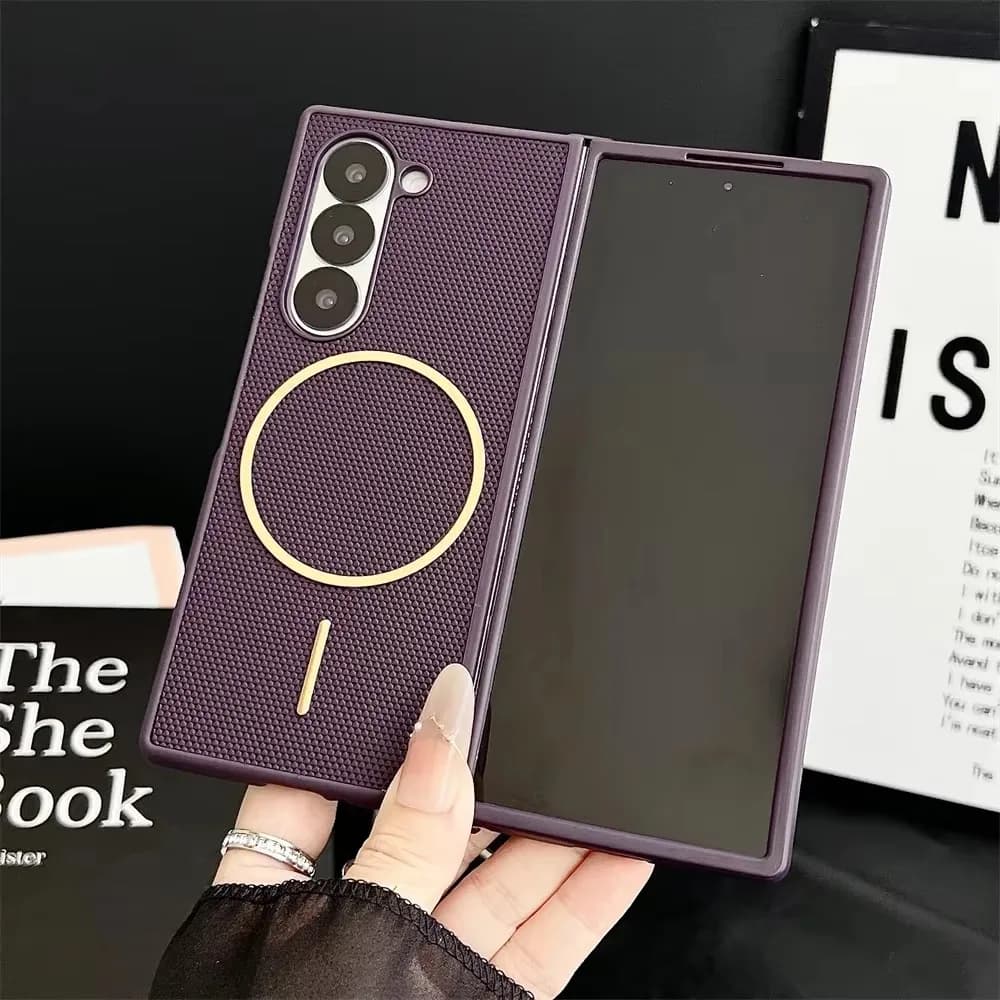 Custodia Magsafe per Samsung Galaxy Z Fold 7 6 5 4 3 Ricarica wireless magnetica Pieghevole Protezione antiurto Accessori con copertura rigida