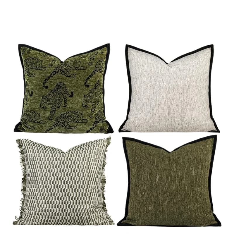 French vintage cushion cover, light green series, decorative pillowcase for sofa bed, high range 30x50 45x45cm