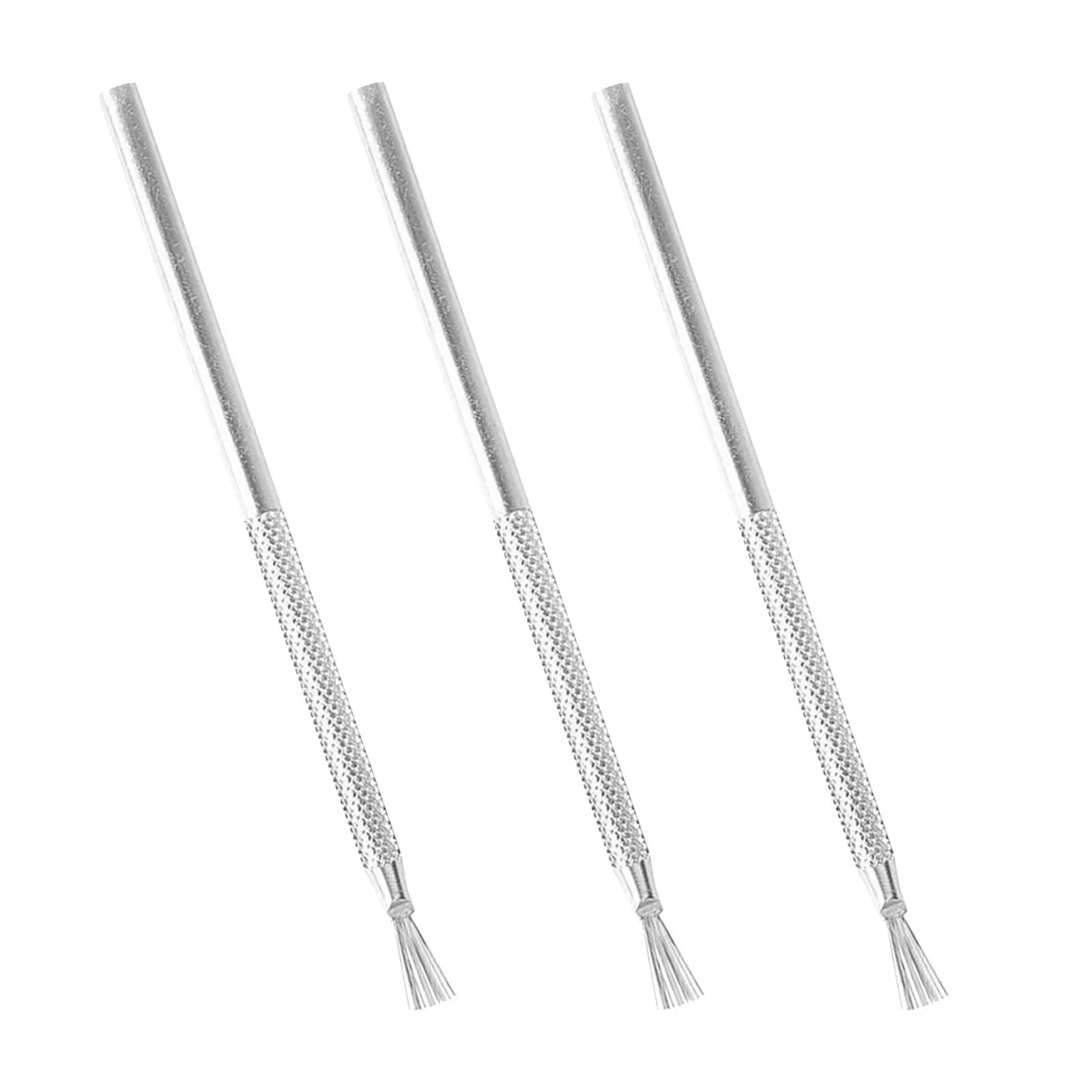 3Pcs Ergonomic Polymer Clay Sculpting Brush Set Stainless Steel for Clay Carving Shaping Texture Lines Pottery Modeling Craft