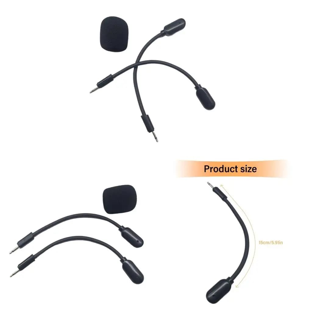 Professional gaming headphone microphone with omnidirectional pickup and easy to use design for 100 headphones
