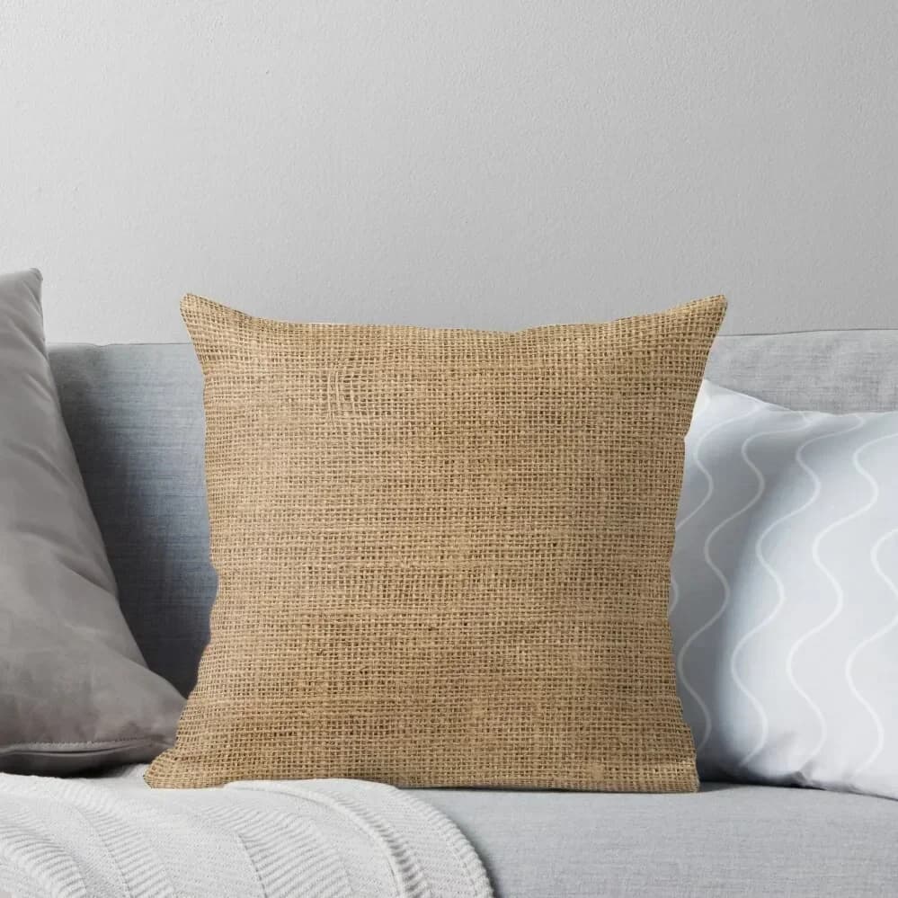 Cushion pillow with jute texture, sofa lining, Christmas cushion, decorative cushions