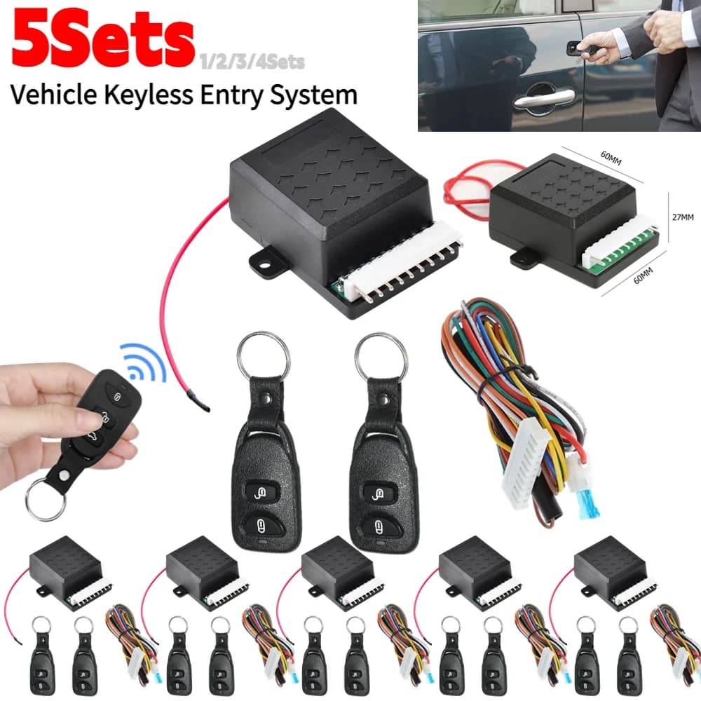 Attuatore serratura centralizzata remota per auto 12V 2 Sistema di arresto avvio automatico telecomando Allarme antifurto per serratura porta auto