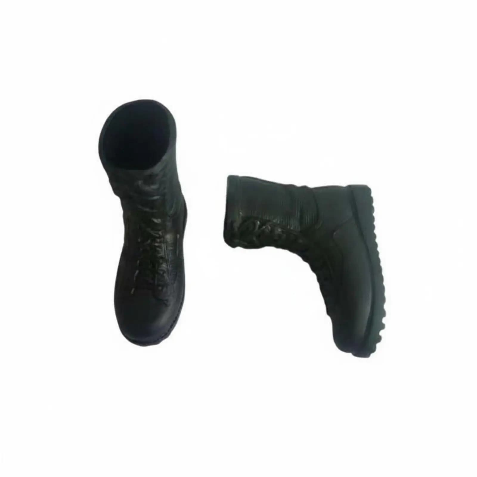 Soldier Figure Boots Vinyl Detailed Laces Textured Soles 1 6 Scale for 12 Inch Action Figure