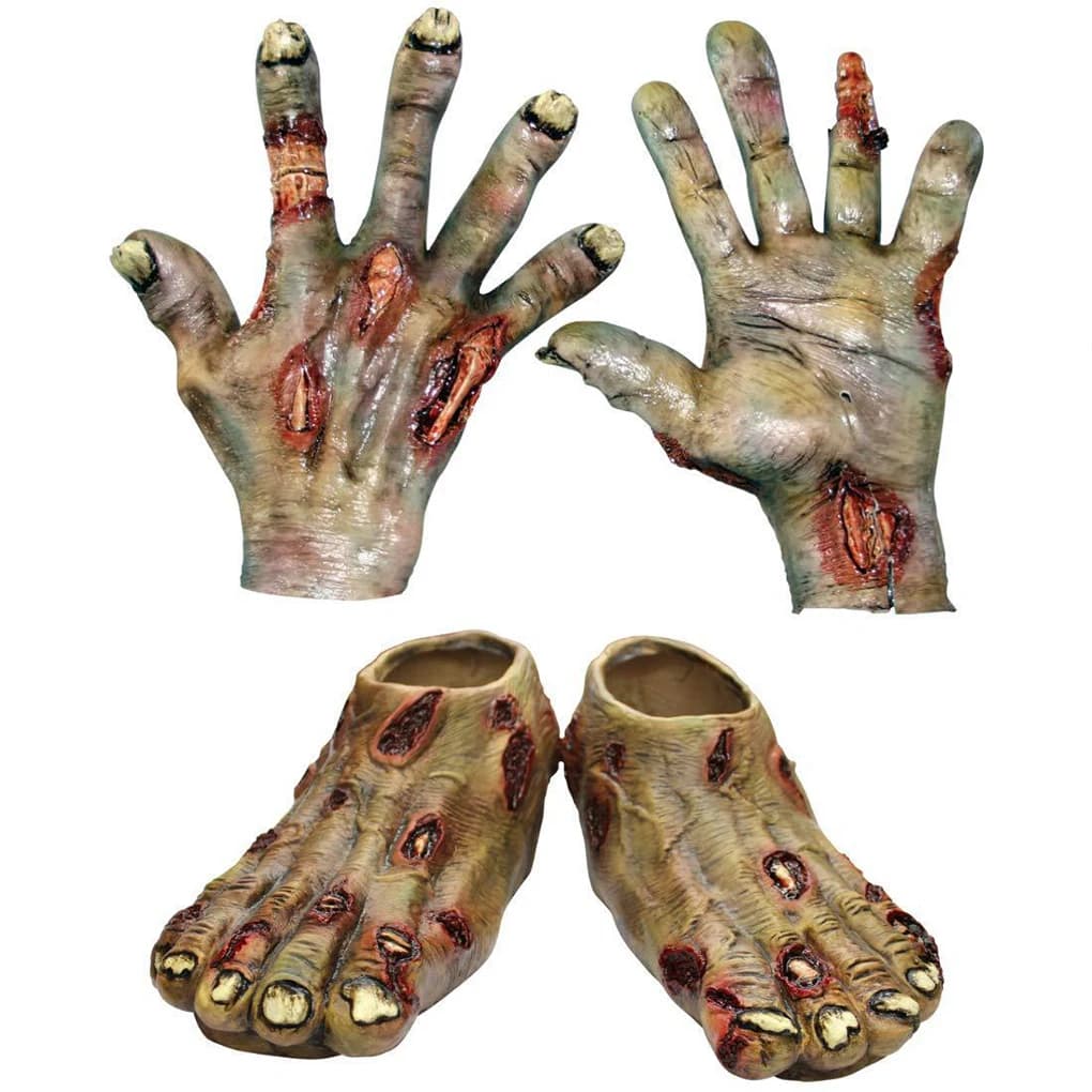Costume in lattice 3D Teschio Copricapo Maschere Halloween Horror Puntelli Feste Foto Guanto per adulti