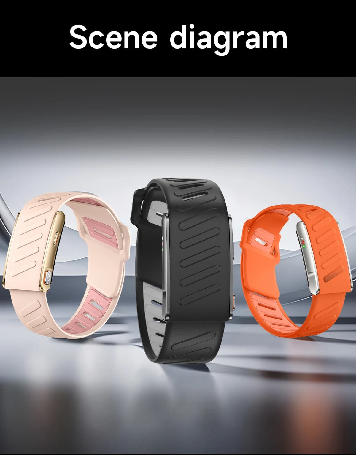Monitoraggio della salute senza schermo, braccialetto sportivo in silicone WHOOP, resistente all'acqua, resistente al sudore, cinturino regolabile, buona compatibilità