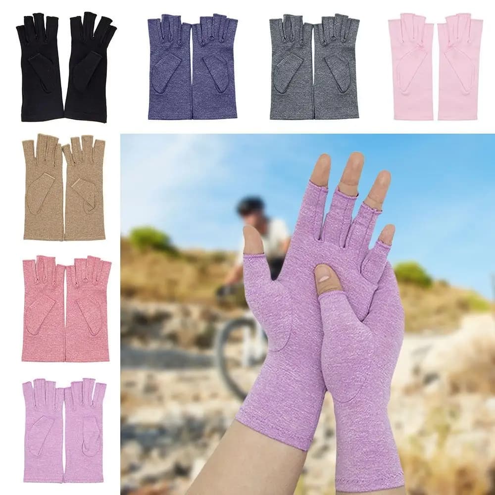 Breathable breathable arthritis glove without fingers Comfortable touch screen gloves anti arthritis Sports gymnastics anti-slip cycling gloves