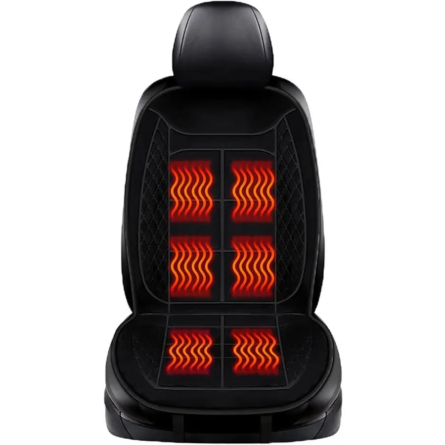 Cuscini per Sedili, Coprisedile Auto Pieghevole Portatile per Schienale e Seduta con Fondo Antiscivolo in Silicone, 1 Pezzo Nero