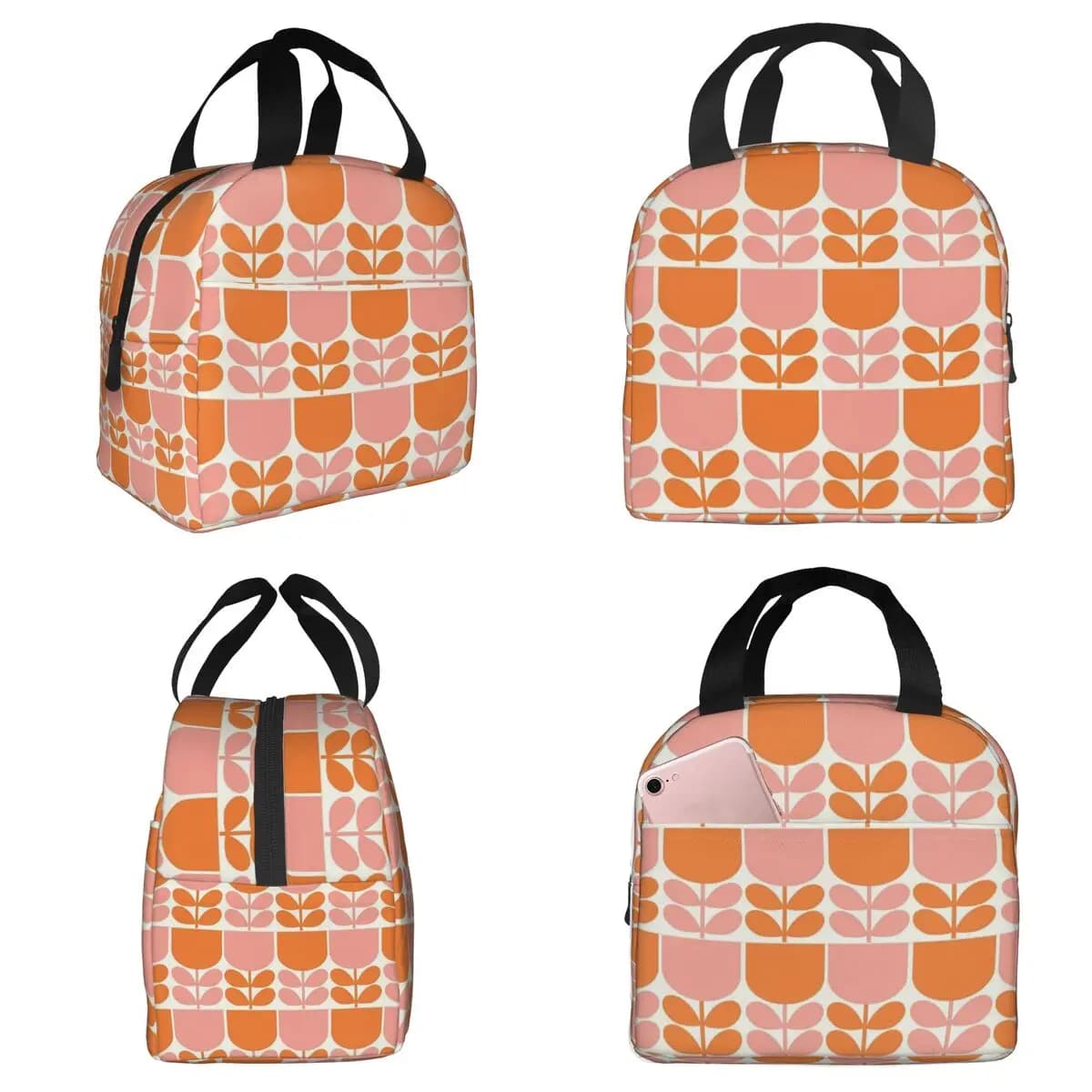 Spring Bloom Orla Kiely 6 Insulated Lunch Bag for Kids School Cooler Thermal Food Box Tote Portable Lunch Boxes Container