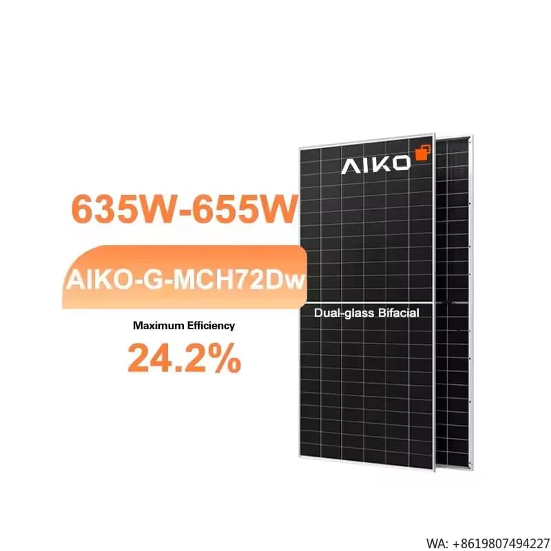 Aiko AIKO-A645-MCH72Dw N-Type ABC Dual Glass Bifacial Solar Panel 650 Watts 635W 640W 645W 650W 655W Solar Panels Warehouse