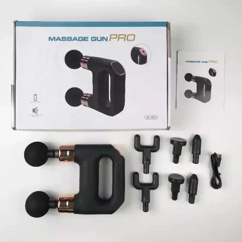 Double Head Deep Fabric Gun Massage Mini Percussion Muscle Massage Product for Body Use