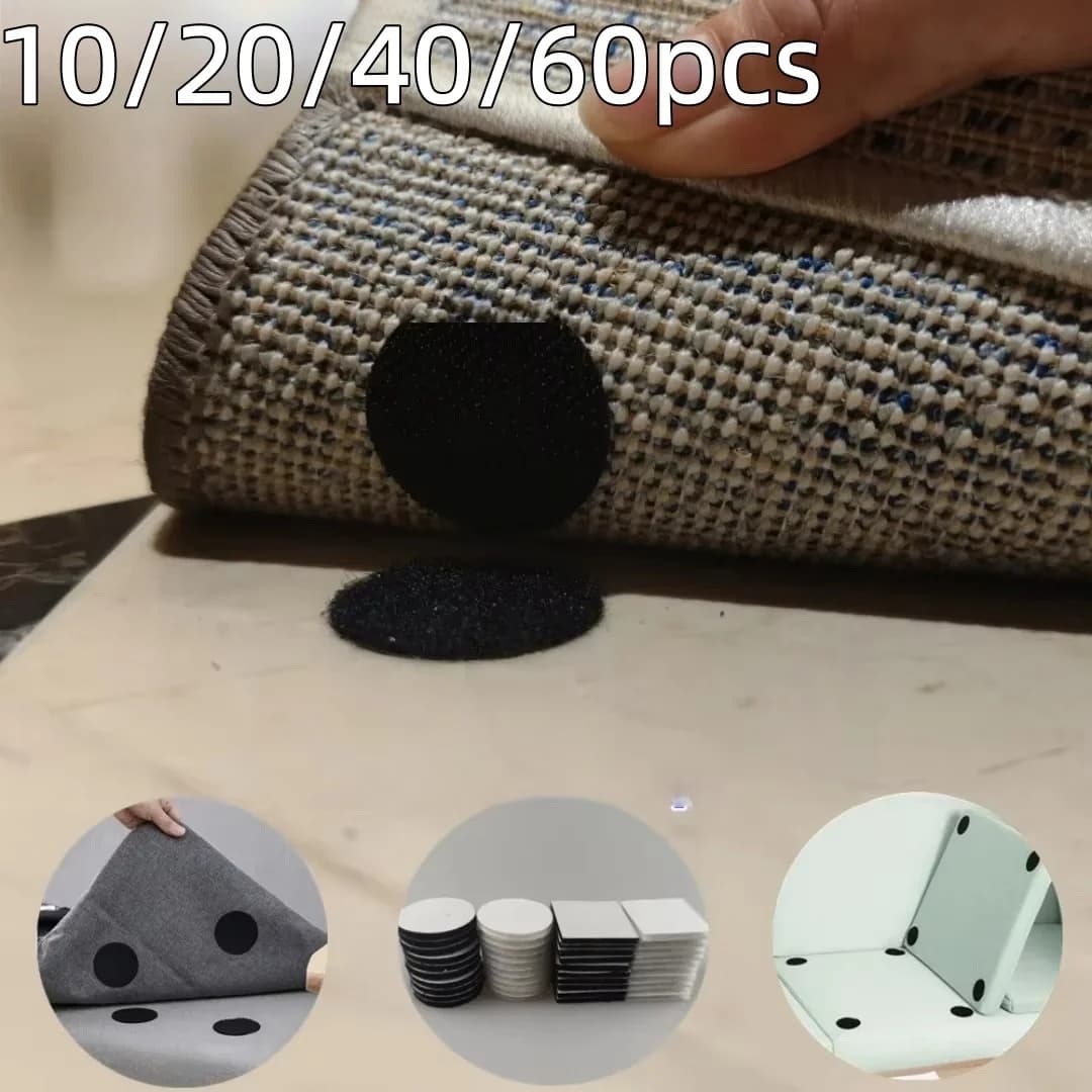 Anti Curling Carpet Tape Rug Gripper Velcro Secure the Carpet Sofa and Sheets in Place and Keep the Corners Fla