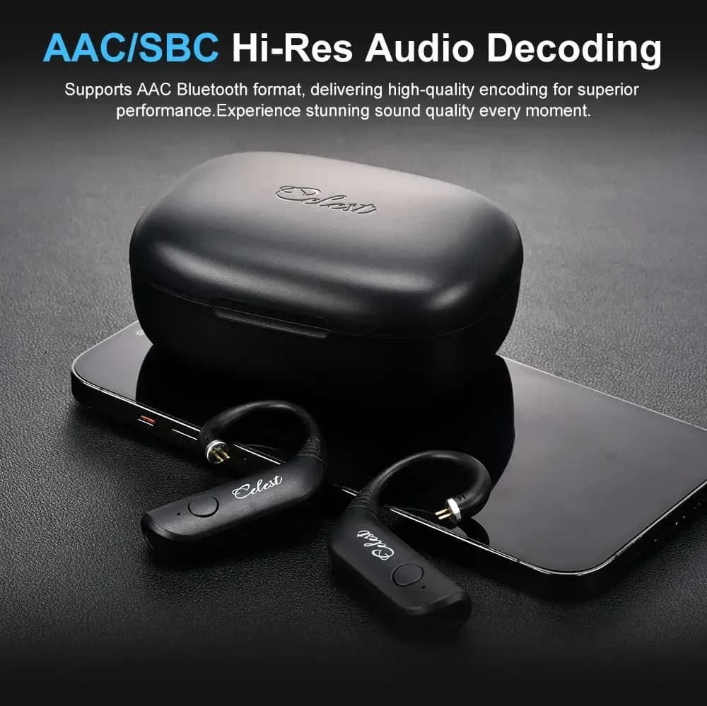 KINERA Celest T1 Auricolari Wireless Bluetooth 5.3 con Gancio per Orecchio, Cuffie Hi-Res per lgniteX Kuno Celest neri
