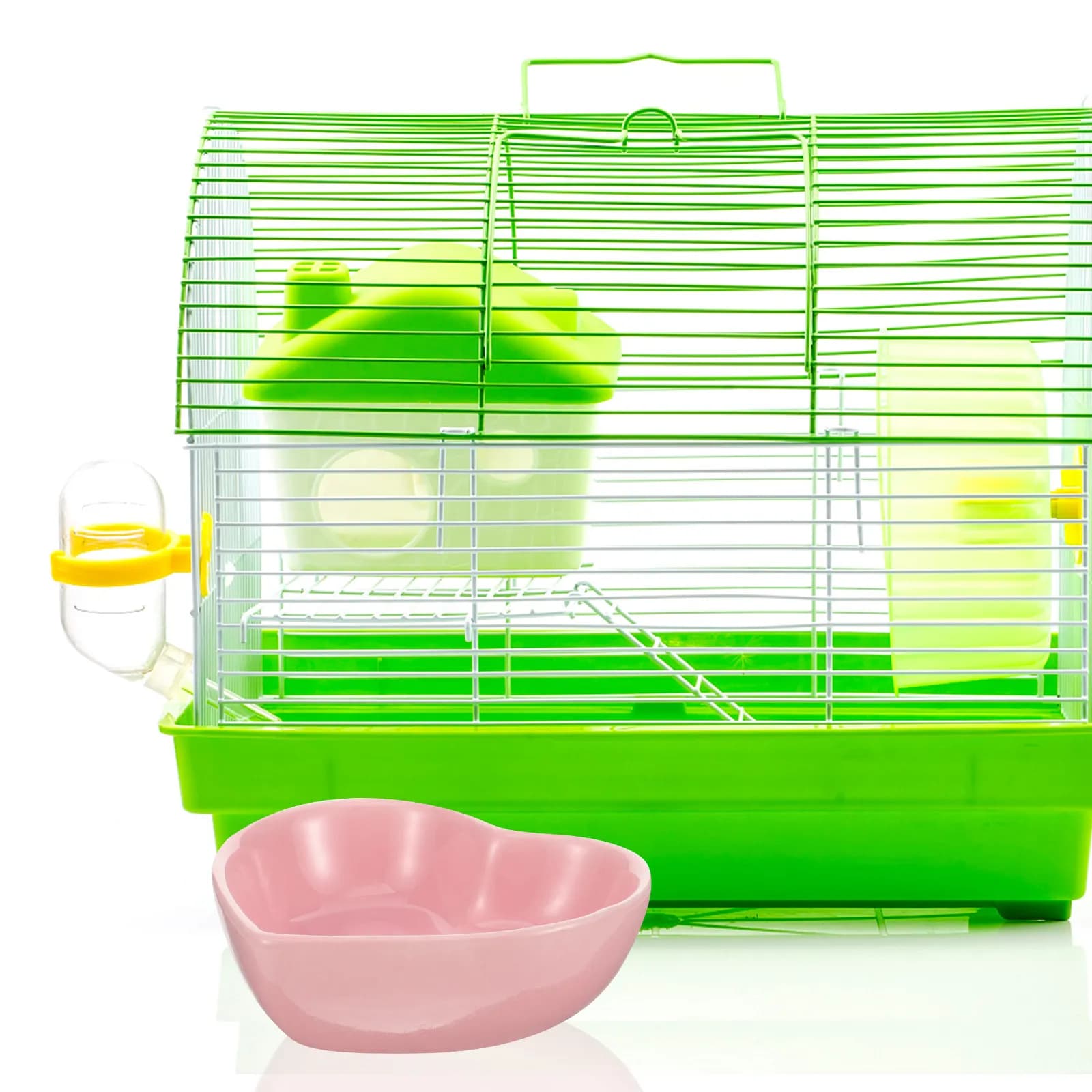 Ciotola in Ceramica a Forma di Cuore per Criceti, Piatto per Cibo di Piccoli Animali, Ciotola per Acqua per Conigli e Ratti, Accessori per Alimenti per Animali Domestici, Ciotole Carine per Gatti