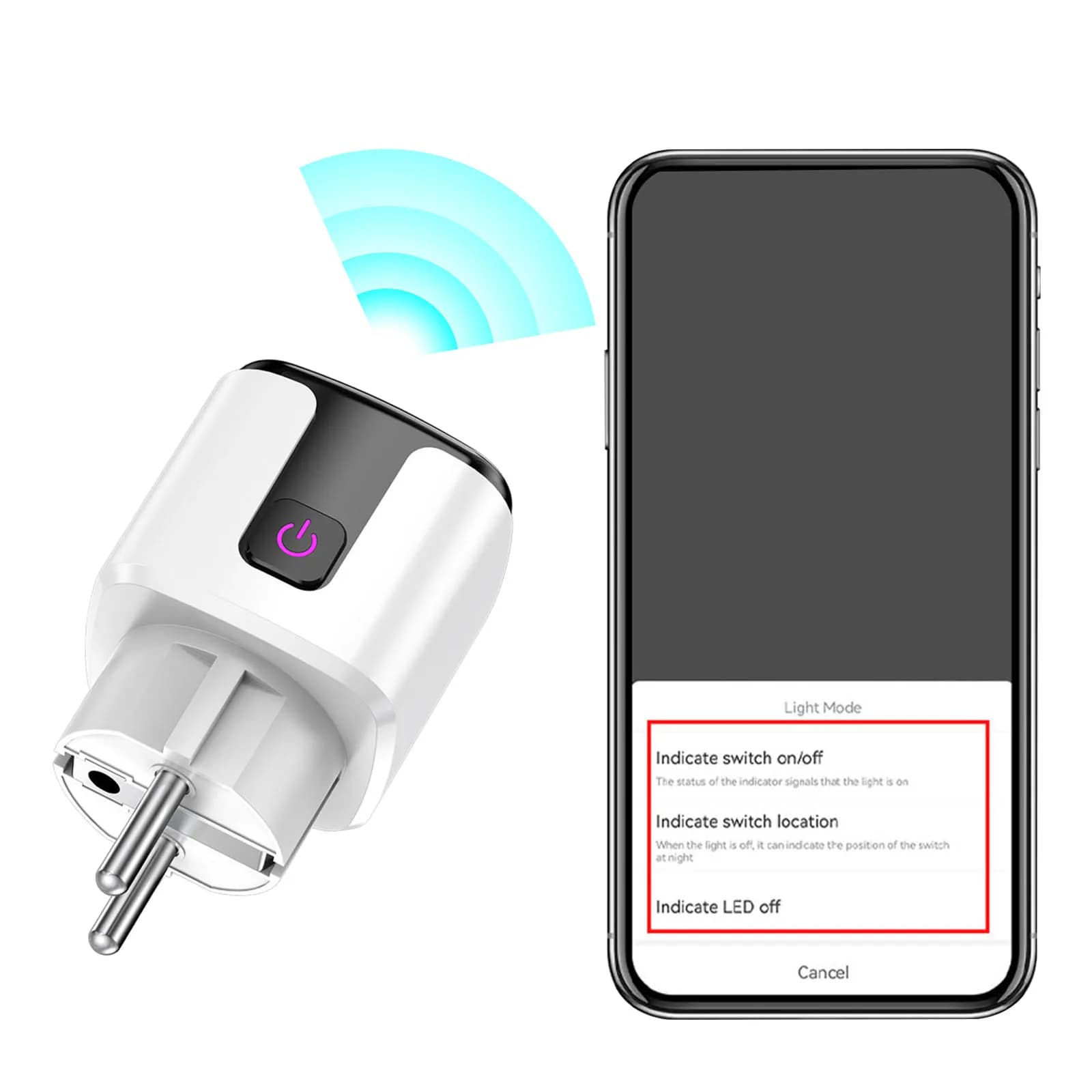 Presa Intelligente Wi-Fi e Bluetooth Compatibile con Alexa e Google Assistant, Supporta Timer per Casa, Appartamento, Ostello, Ufficio