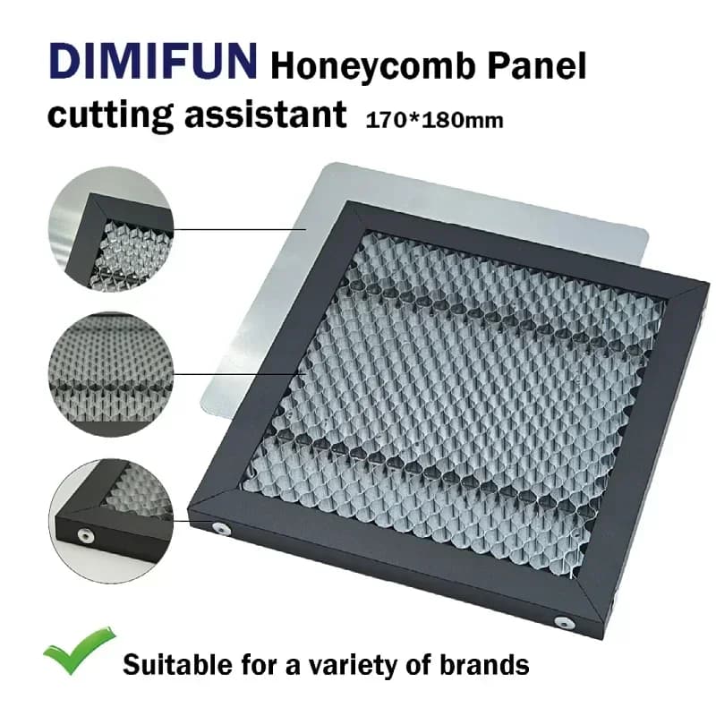 Stainless Steel 170x180 mm Laser Honeycomb Workbench - DIMIFUN D9 for CO2, durable and efficient laser cutter and engraver