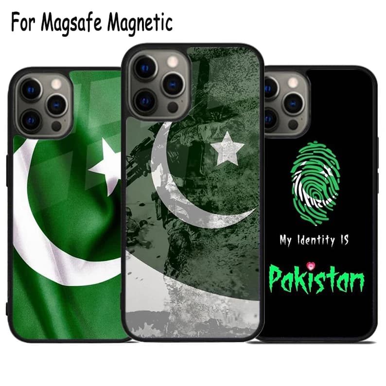 Custodia per telefono con ricarica wireless PAKISTAN per iPhone 17 Air 15 16 16e 14 13 11 12 Pro Max Plus, cover magnetica Magsafe con paraurti