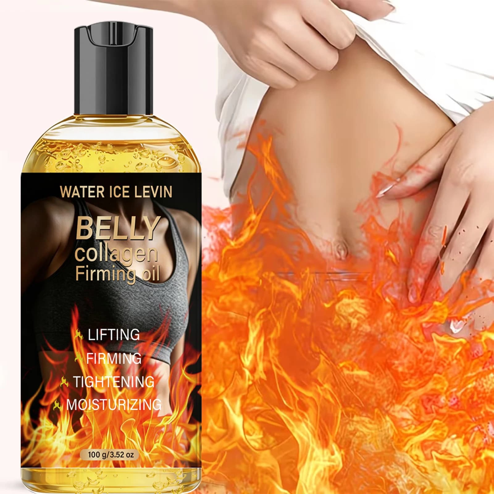 Collagen Firming Oil for Belly Skin, with Niacinamide & Hyaluronic Acid, Lifting & Hydrating
