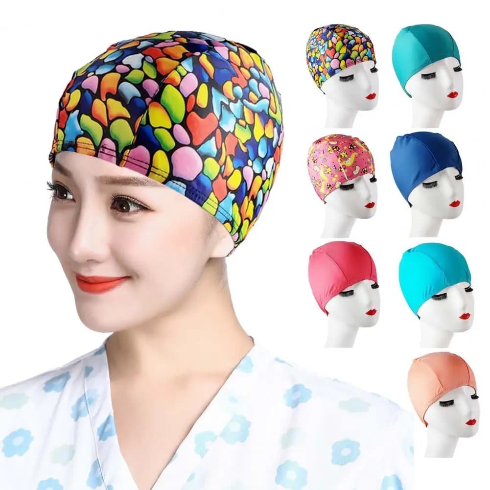 Bathroom Hat 58-60 cm High elasticity Waterproof Soft Comfortable Full Fit Swim Nylon Summer Beach Pool Water Sports Hat
