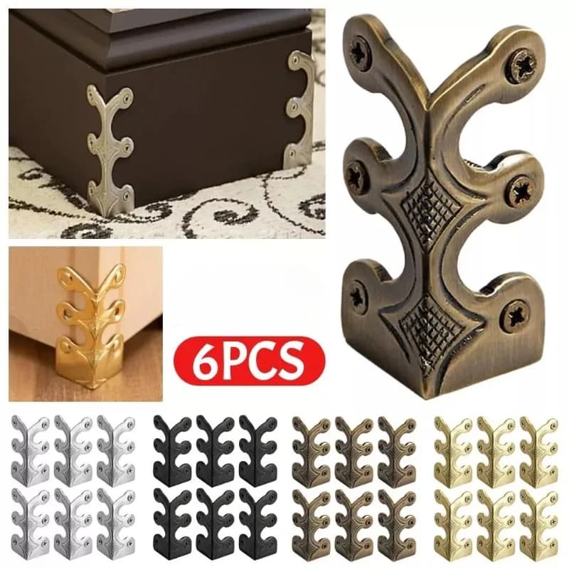 6/12 pezzi staffe angolari vintage protezioni angolari decorative in ferro protezioni per schede di base copertura per bordi fai da te