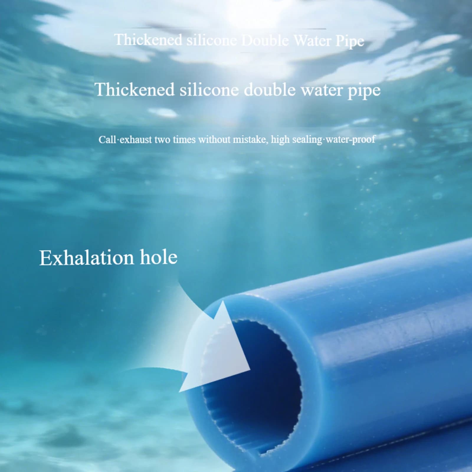 Tubo per Respirazione Subacquea, Tubi Respiratori Impermeabili Riutilizzabili in Silicone Spesso, Attrezzatura per Immersioni e Nuoto