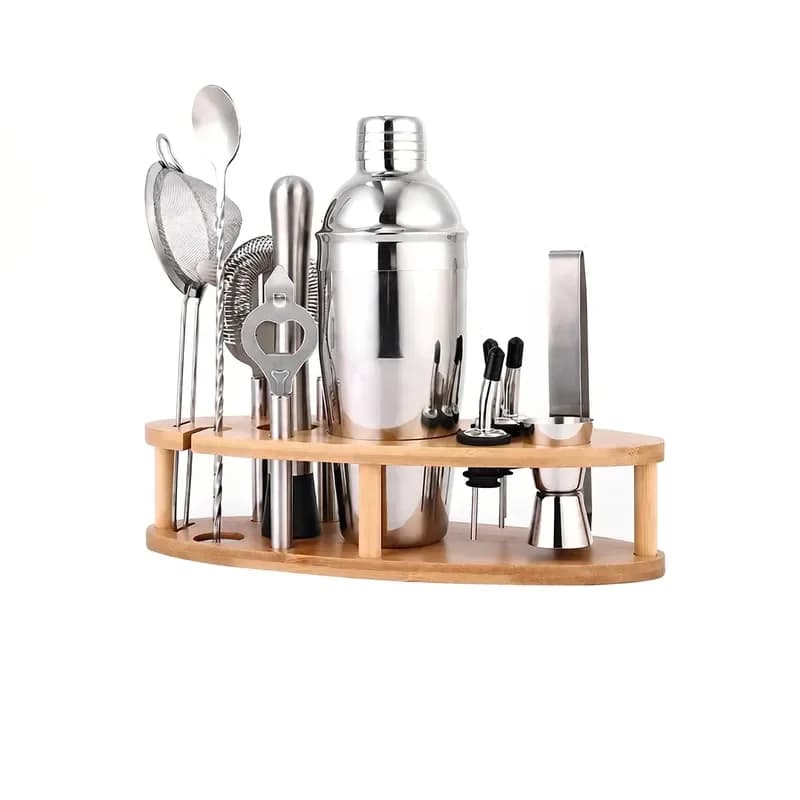 Professional Durable Cocktail Shaker Set with Bartender Tools for Home Bar Party Supplies Hotel Beverage Service