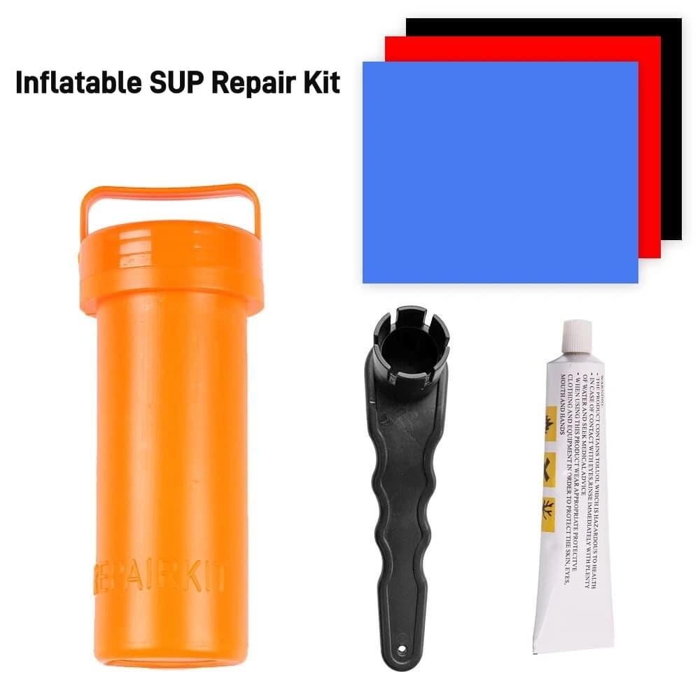 Kit di Riparazione in PVC con Patch in Gomma per Kayak, SUP, Tavole da Surf e Gommoni Gonfiabili