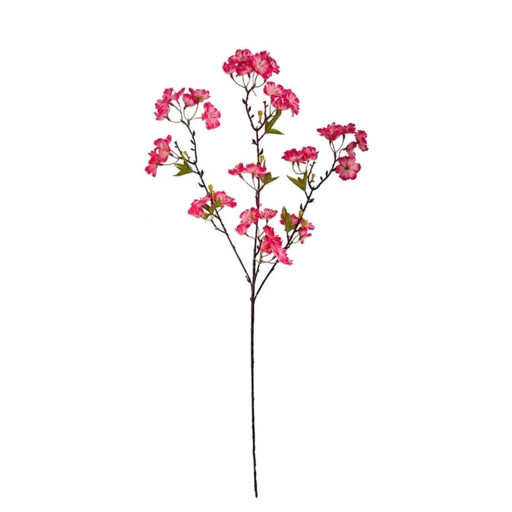 New Decorative Pink Artificial Cherry Flowers Branch, Silk Plants, Artificial Peach Flowers for Home Decoration