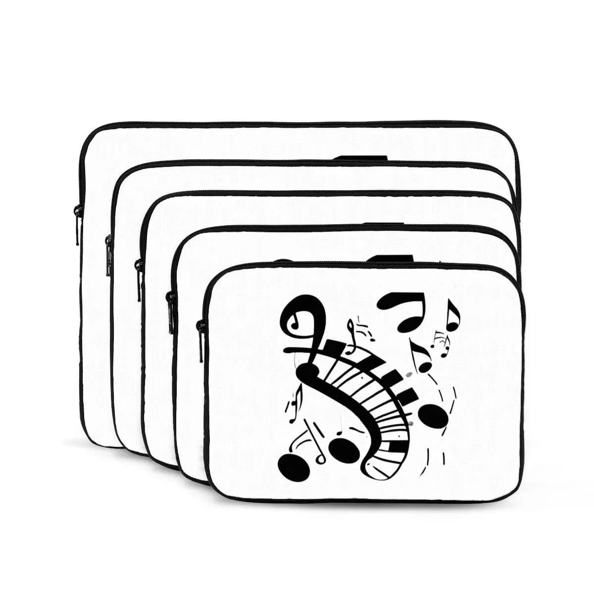 Tasti di pianoforte astratti con note musicali Borsa per laptop per notebook Custodia per notebook Custodia per tablet Custodia antiurto