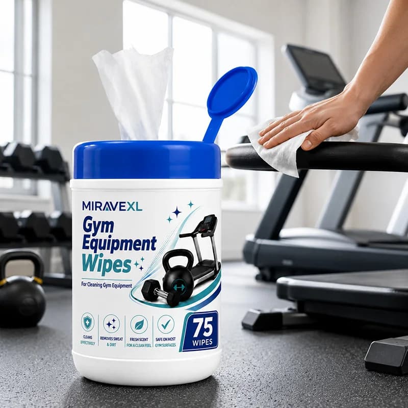 Gym Equipment Wipes 75 Count Sweat Removing Cleaning Wipes for Gym Equipment Fitness Machine Dumbbell Kettlebell Cleaner Wipes