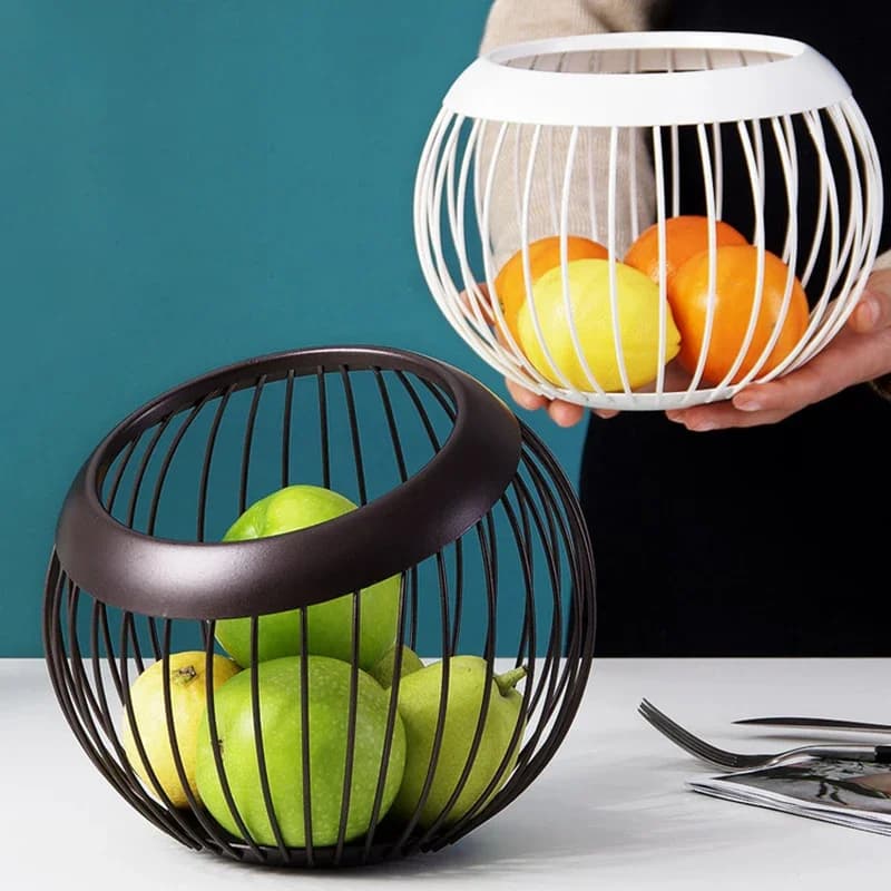 Portaoggetti in ferro Piatto di frutta Cestino di scarico Ciotole per uova e verdure Nordic Snack Caramelle Cestino di frutta Cucina Organizzatore di stoccaggio domestico