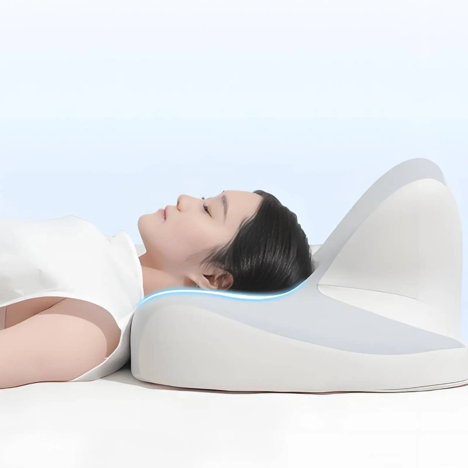 Cuscino per Dormire Prono con Texture Rinfrescante, Cuscino Ergonomico per Gaming e Riposo, Articolo Comfort con Materiale Traspirante