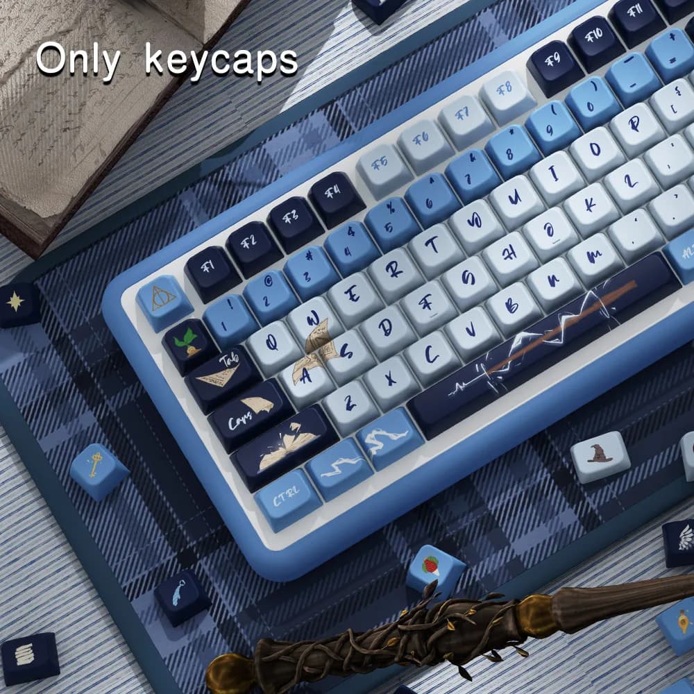 KYOMOT 158 keys Corvonero Magic Academy Tema Copritasti Dye Sub MDA Profile Film Anime Keycap for MX Switch Mechanical Keyboard