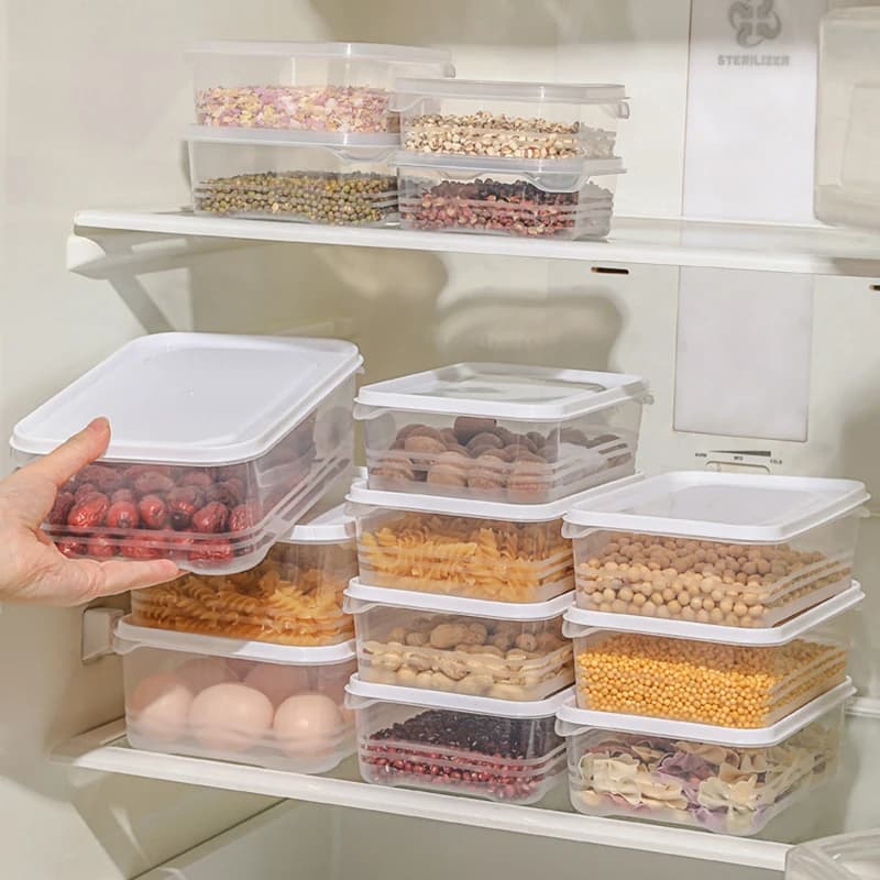 1/3PCS Sealed Storage Boxes Fresh Keep Sealed Containers Refrigerator Organizer Meat Freezing Sealing Case Large Capacity Box