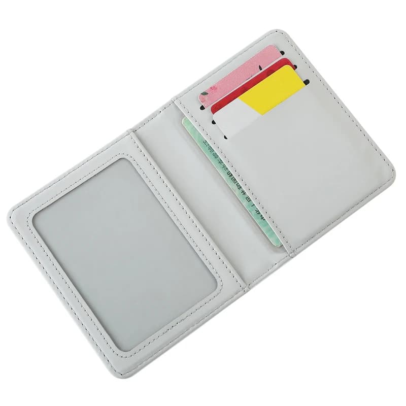 3 pezzi copertina del passaporto sublimazione fai da te bianco vuoto PU aperto porta carte di credito corto