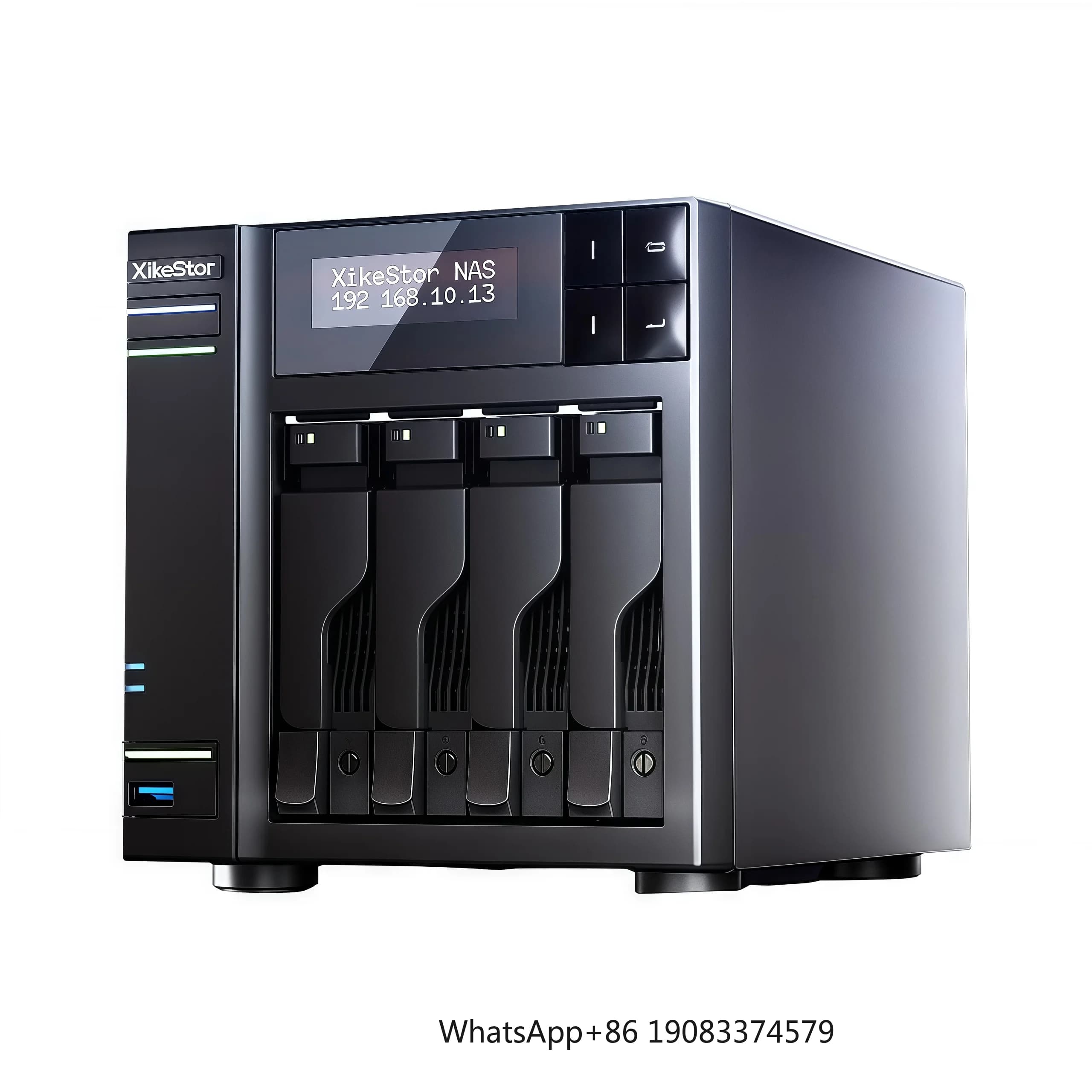 Nuovo Mini PC NAS a 4 Bay con 4 SSD M.2 NVMe, Processore N100 Quad-Core, 8GB DDR5, Doppia LAN 2.5GbE, Server di Archiviazione SATA HDD